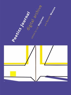 cover image of Poetics Journal Digital Archive